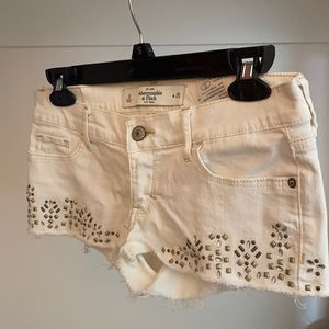 White Abercrombie and Fitch Shorts
